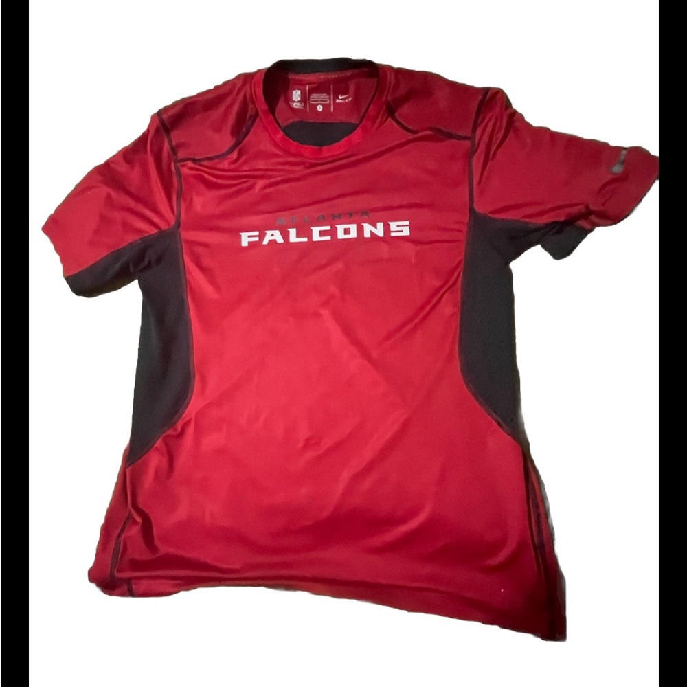 Atlanta Falcons NIKE Dri-Fit T-shirt NFL Onfield Apparel Adult Sz L Red & Black